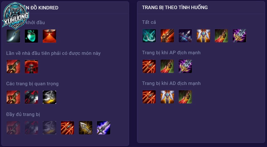 Tham khảo cách lên đồ Kindred build mới nhất