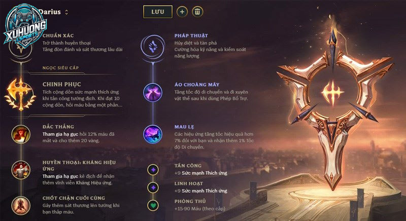 bảng ngọc darius