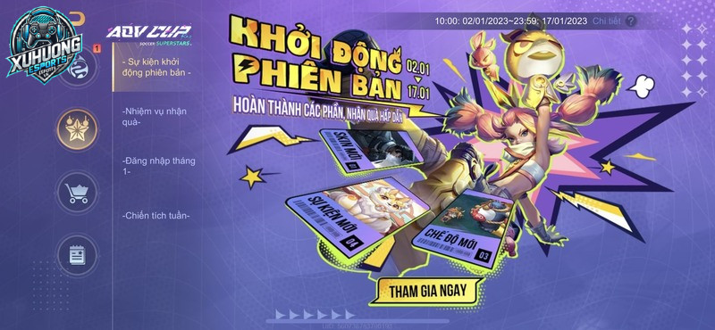 Sự kiện khởi động