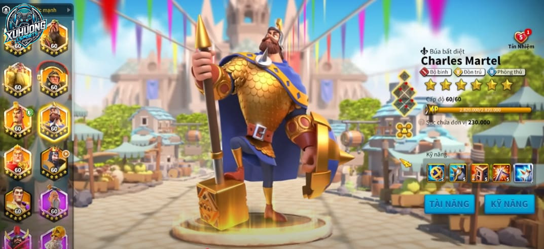 Tướng Charles Martel trong Rise of Kingdoms