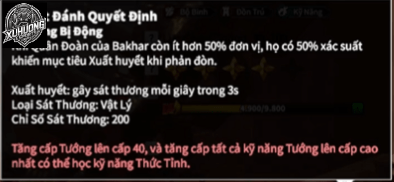 chiêu Quyết Đánh Quyết Định của Bakhar