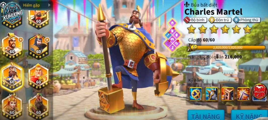 Tướng Charles Martel trong Rise of Kingdoms