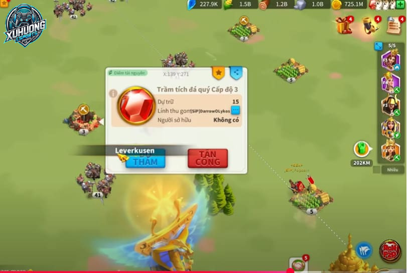 mẹo tìm gem Rise of Kingdoms