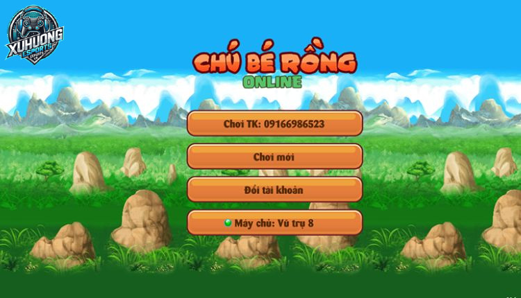 Nhập thông tin tài khoản Ngọc Rồng online