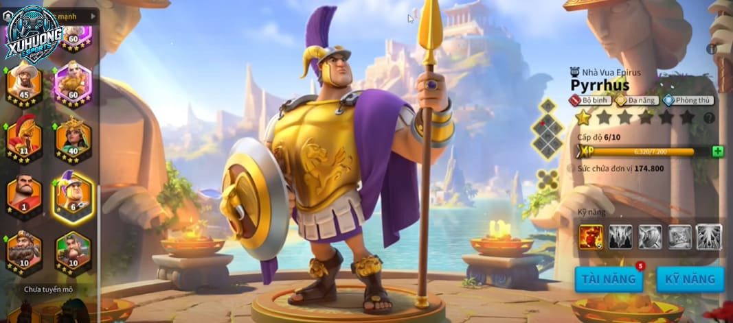 Tướng Pyrrhus trong Rise of Kingdoms