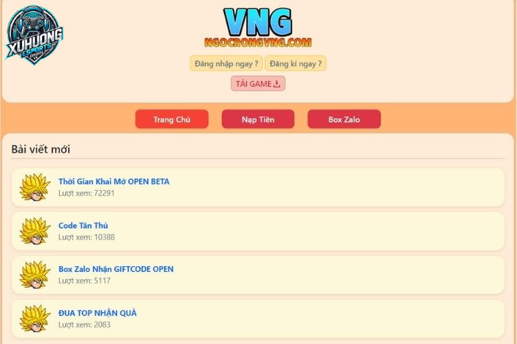 Truy cập trang nrolau.com để tải game