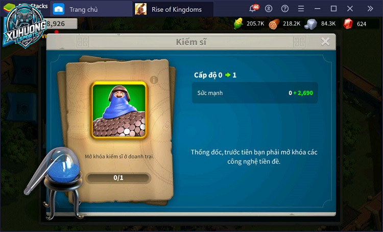 Ưu tiên nâng cấp kiếm sĩ trong game