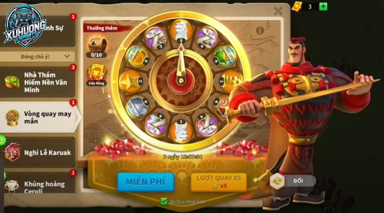 Vòng quay sự kiện trong Rise of Kingdoms